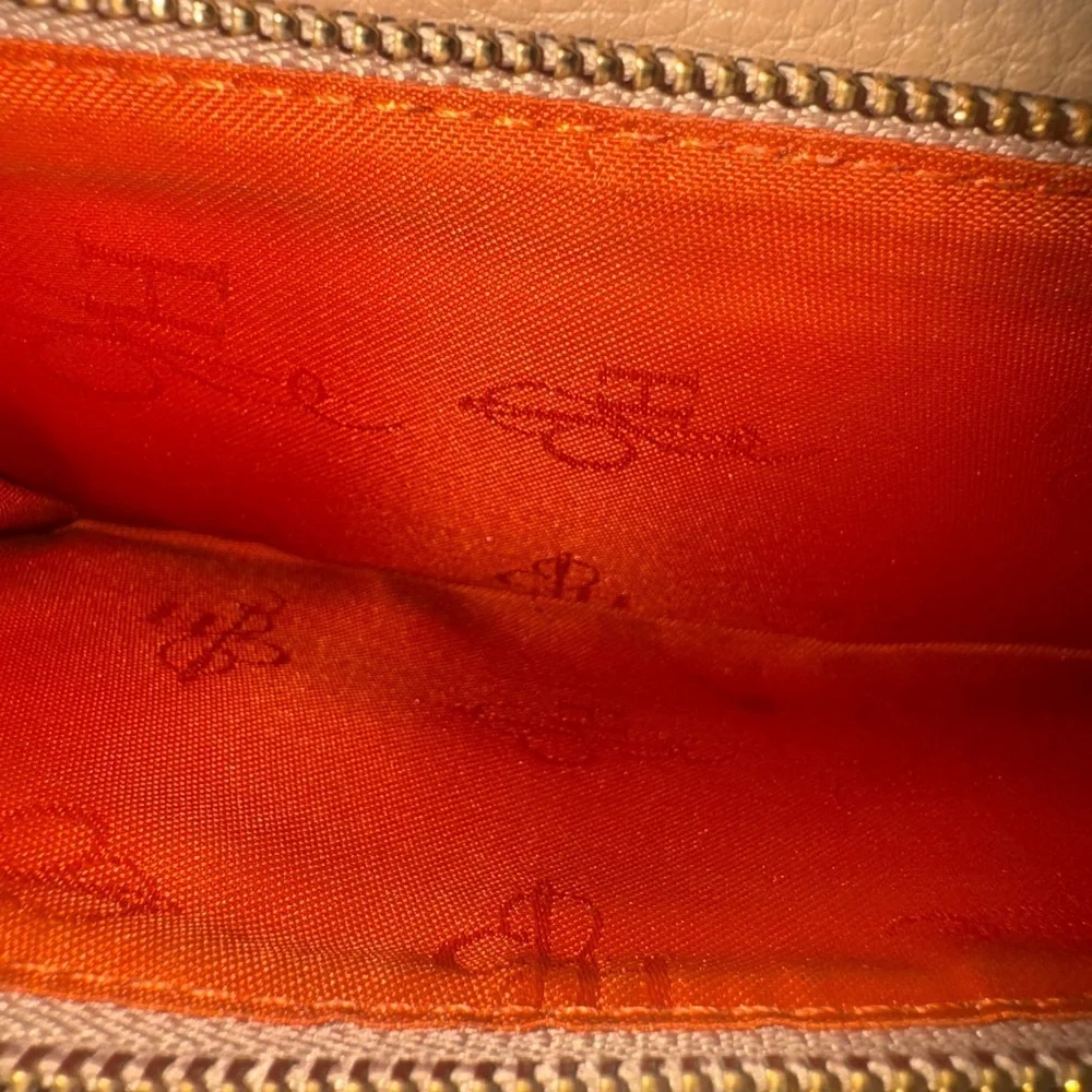 Cole Haan Tan Leather Wallet with Gold Accents